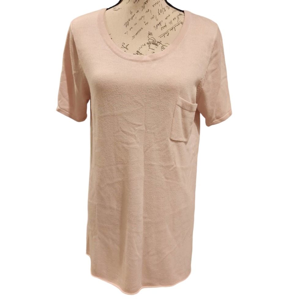 Soft‎ Surroundings Medium Stretchy Relaxed Fit Light Pink Blouse